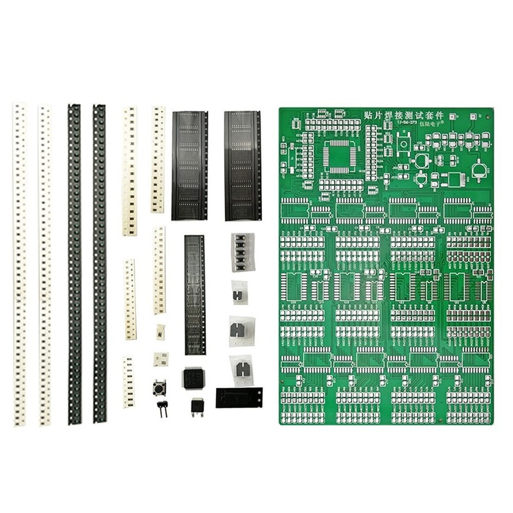 Diy Electronics Learning Kit - แผ่นฝึกหัดบัดกรี SMT พร้อมชิ้นส่วน SMD 300 ชิ้น