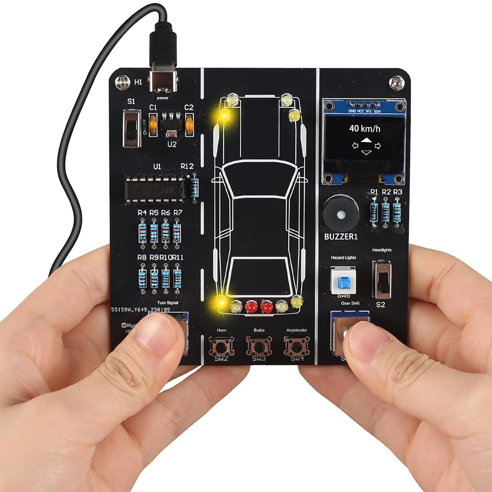 Diy Electronics Learning Kit - DIY รถขับรถจําลองการบัดกรีชุด STEM โครงการอิเล็กทรอนิกส์ Car Driver