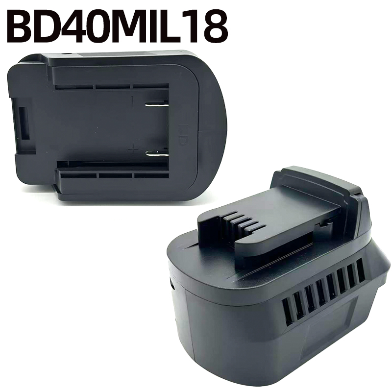 Black+Decker Tool Cordless - อะแดปเตอร์แบตเตอรี่ BD40MIL18 เหมาะสำหรับแบตเตอรี่ลิเธียมไอออน 40V ของ Black&Decker