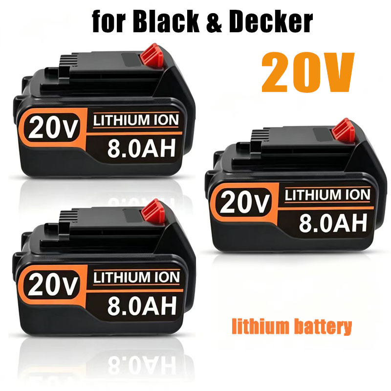 Black+Decker Tool Cordless - แบตเตอรี่ 20V 3.0Ah 4.0Ah สำหรับเครื่องมือไร้สาย Black