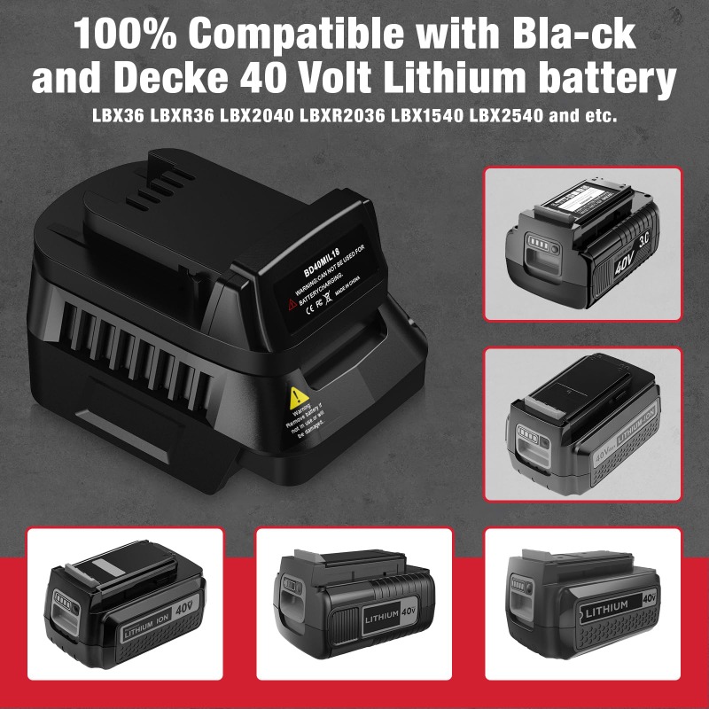 สำหรับแบล็คแอนด์เด็คเกอร์ 40V  - Black+Decker Tool Cordless บทวิจารณ์และราคา