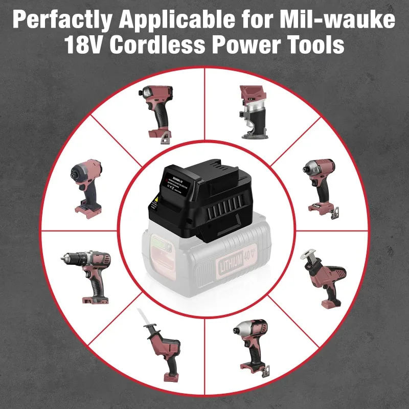 อะแดปเตอร์แบตเตอรี่ BD40MIL18  - Black+Decker Tool Cordless บทวิจารณ์และราคา