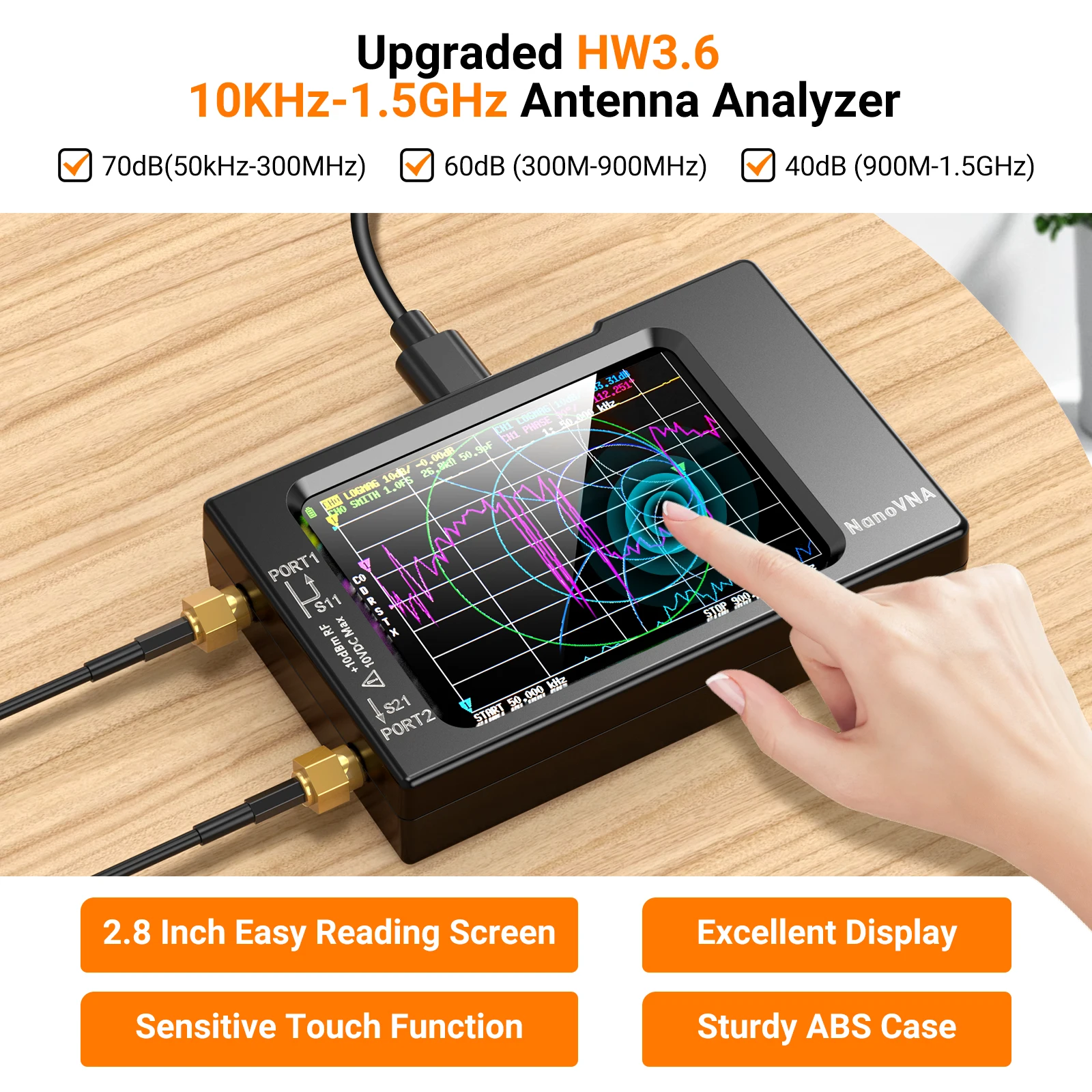 NanoVNA-H Vector Network เครื่ - Logic Analyzer Usb บทวิจารณ์และราคา